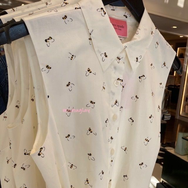 kate spade】可愛いミツバチさんプリント♪ シャツワンピ ☆ (kate ...