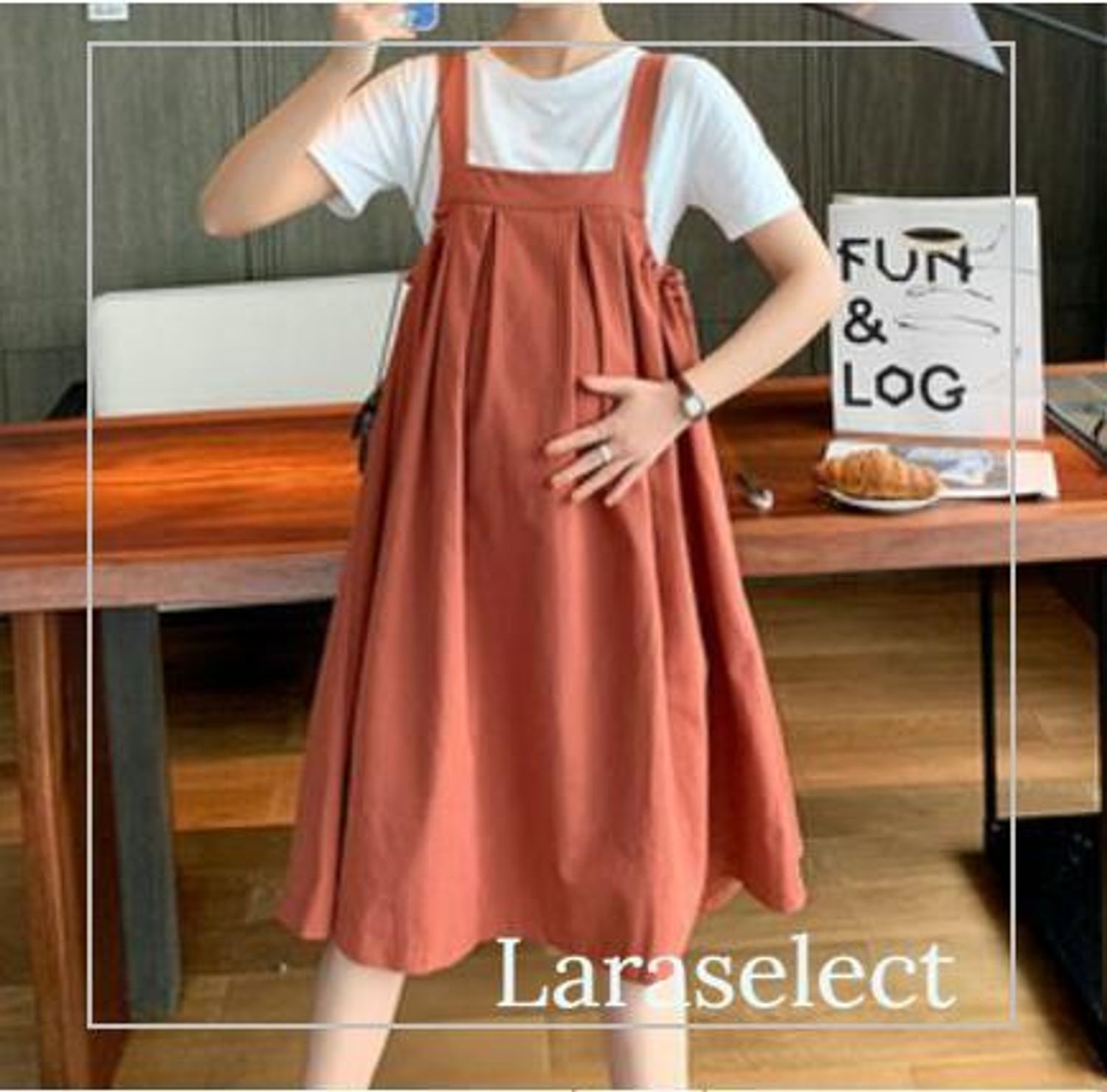 マタニティ 妊婦服 ツーピースセット ワンピース ｔシャツ ２色 マタニティワンピース Buyma