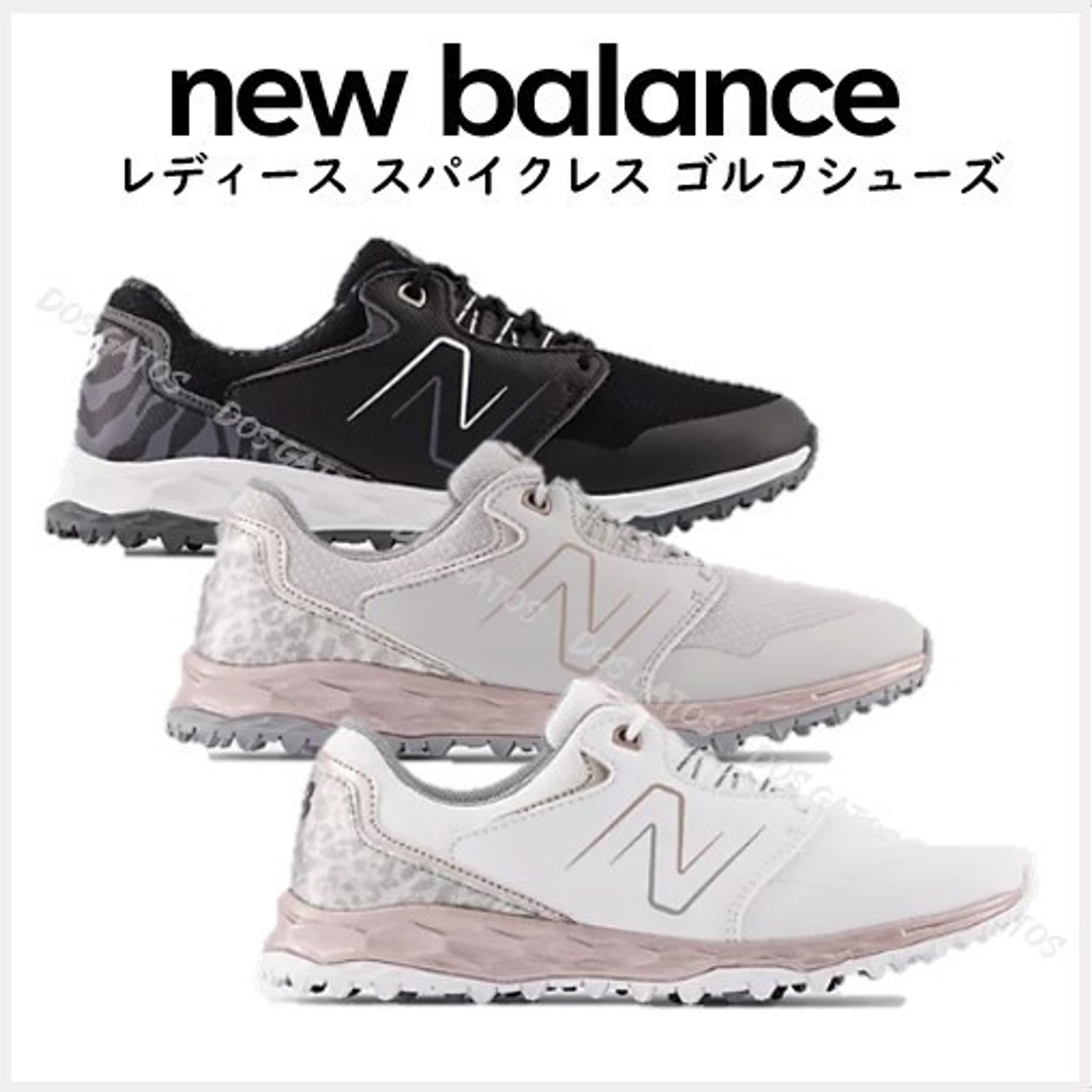 New Balance レディース スパイクレス 耐水 ゴルフシューズ New Balance レディース シューズ Buyma
