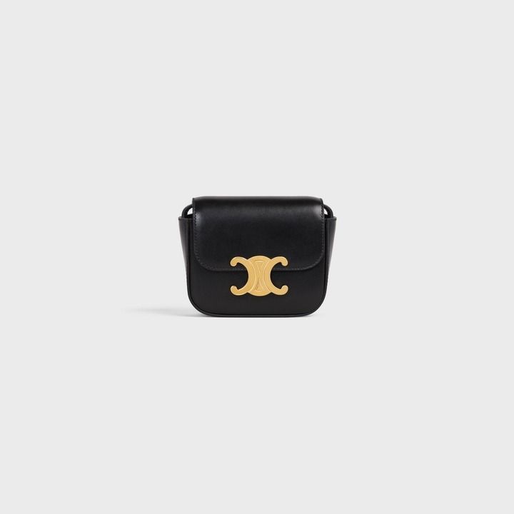 CELINE】ミニ トリオンフ / シャイニーカーフスキン ブラック (CELINE ...