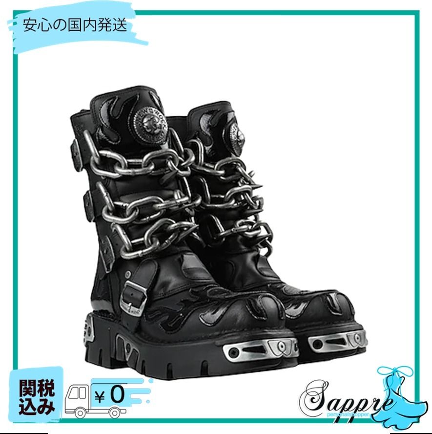 NEWROCK ブーツ スタッズ-