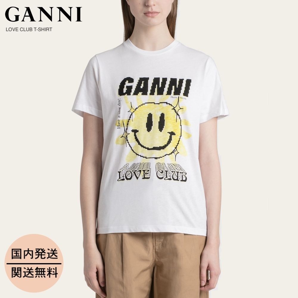 2022A/W新作☆送料無料】 GANNI ガニー プリント Tシャツ - Tシャツ 2022A/W新作☆送料無料】 GANNI ガニー プリント Tシャツ - Tシャツ