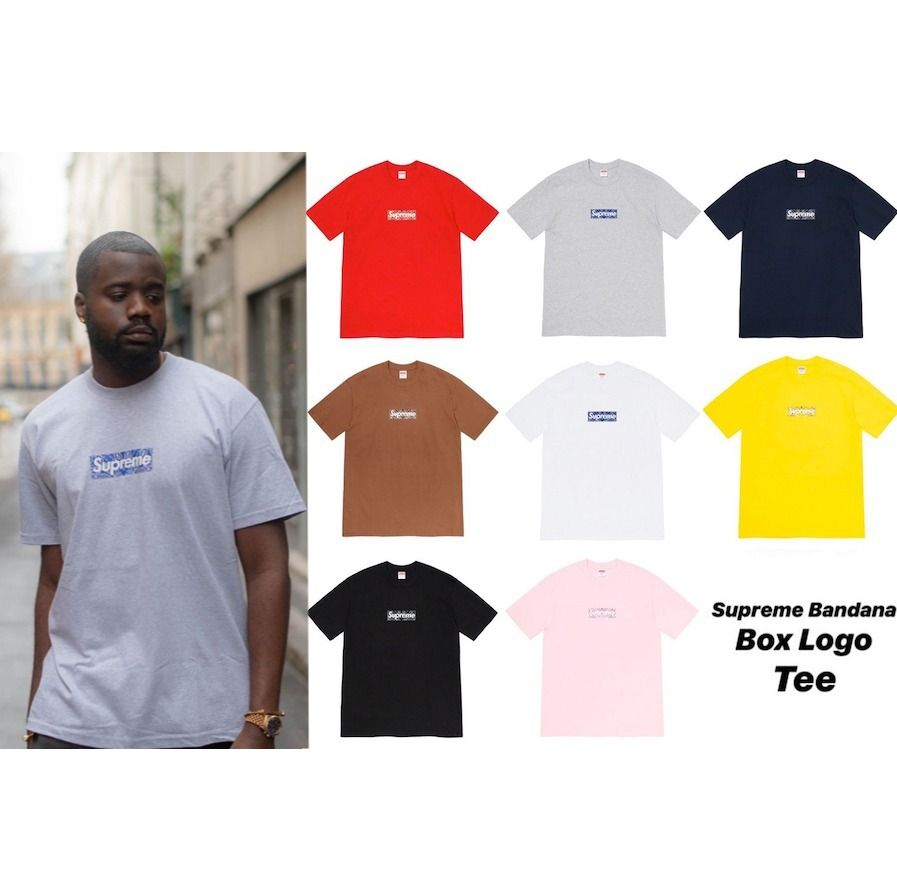 Supreme バンダナ ボックス ロゴ Tシャツ 半袖 ホワイト Sサイズ