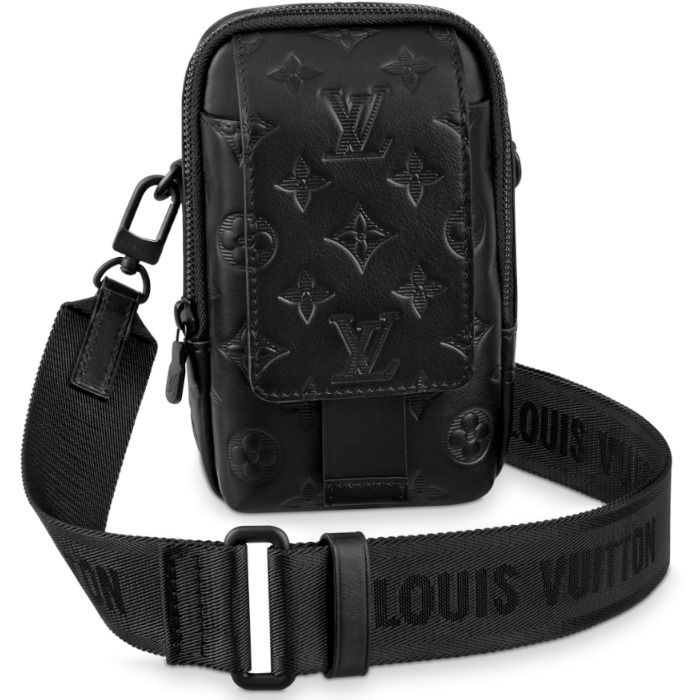 22SS 新作 Louis Vuitton ダブル フォン ポーチ 黒 モノグラム (Louis ...