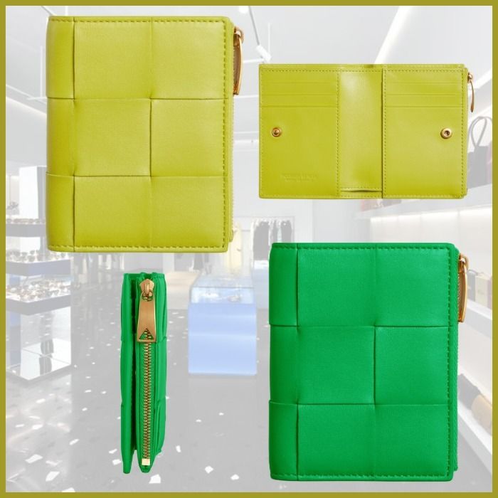 ☆BOTTEGA VENETA☆ジッパー付き 二つ折りウォレット (BOTTEGA VENETA ...