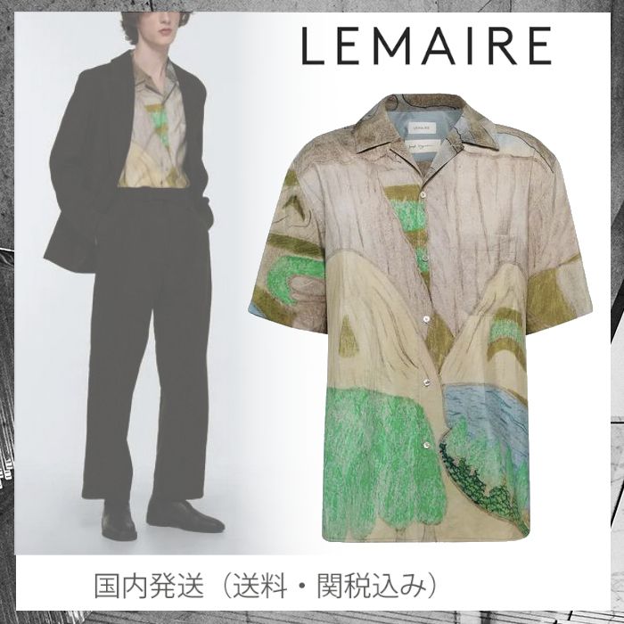 国内発送関税無し!ルメール ヨーカムプリント シルク シャツ (LEMAIRE ...