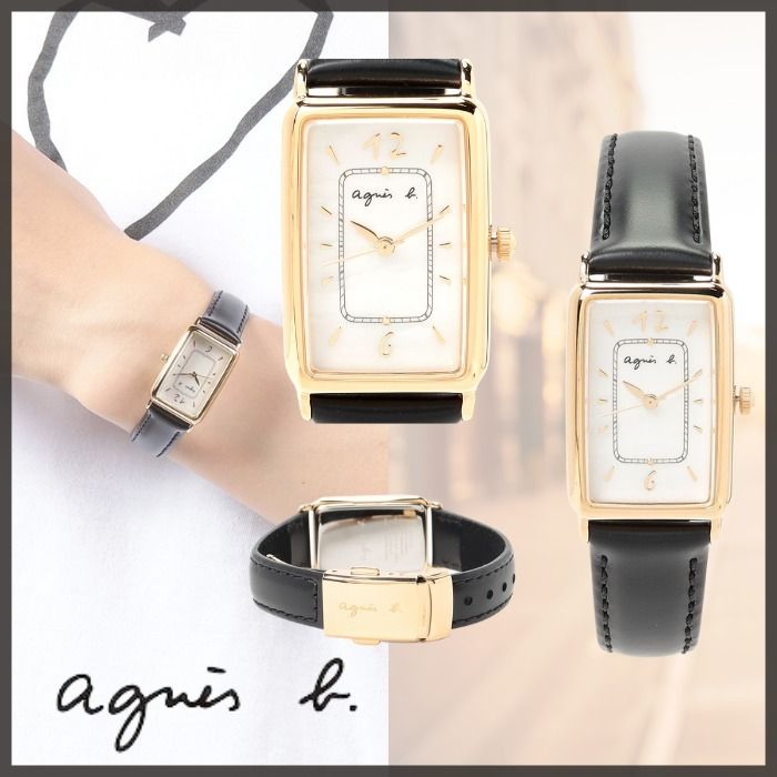 【アニエスべー】LM02 WATCH FCSK738 レザー ロゴ クラシカル