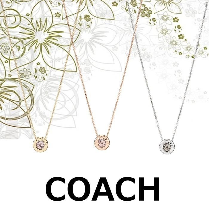 ☆COACH☆ オープン サークル ストーン ストランド ネックレス