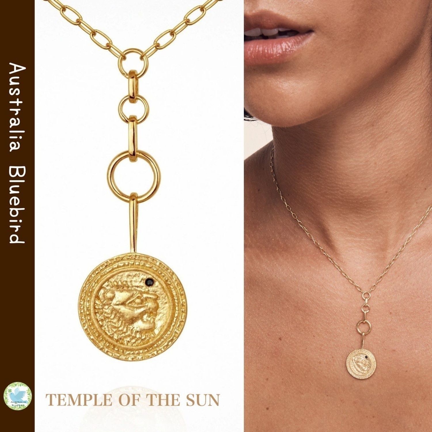 日本未入荷 Temple Of The Sun Valiant Gold 18k ネックレス Temple Of The Sun ネックレス ペンダント Buyma