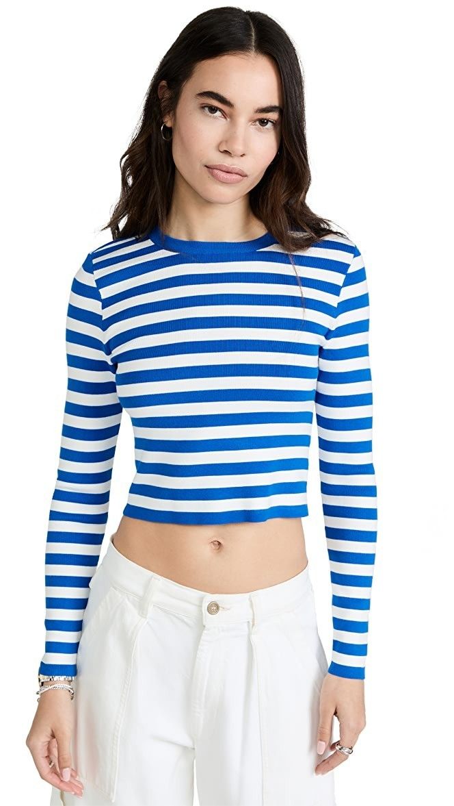 Alice+Olivia アリスオリビア ボーダー ストライプ Tシャツ 長袖 ...