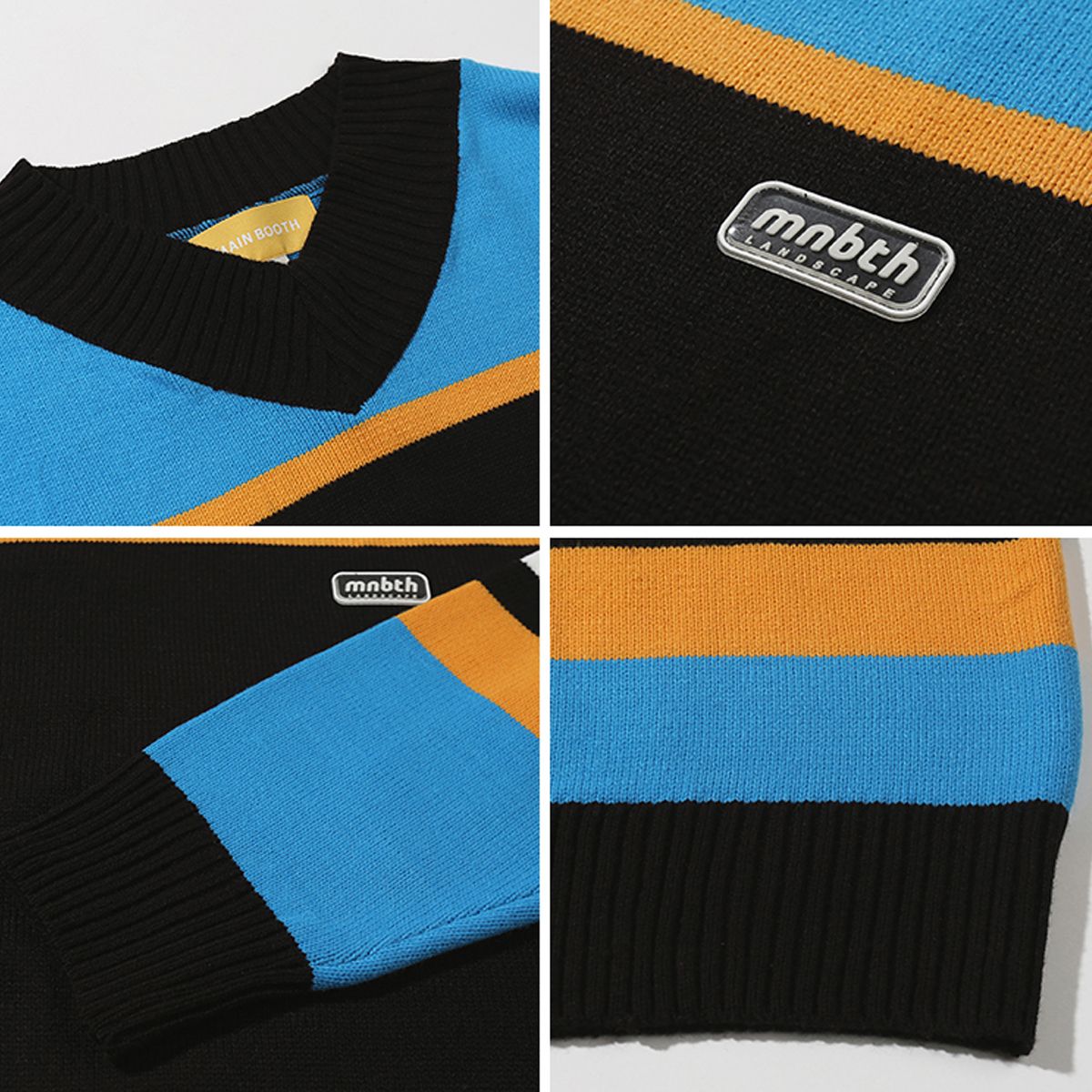 ★MAINBOOTH★Billy's V-Neck Sweater(BLUE)★正規品/送料込 ☆MAINBOOTH☆Billy's V-Neck Sweater(BLUE)☆正規品/送料込