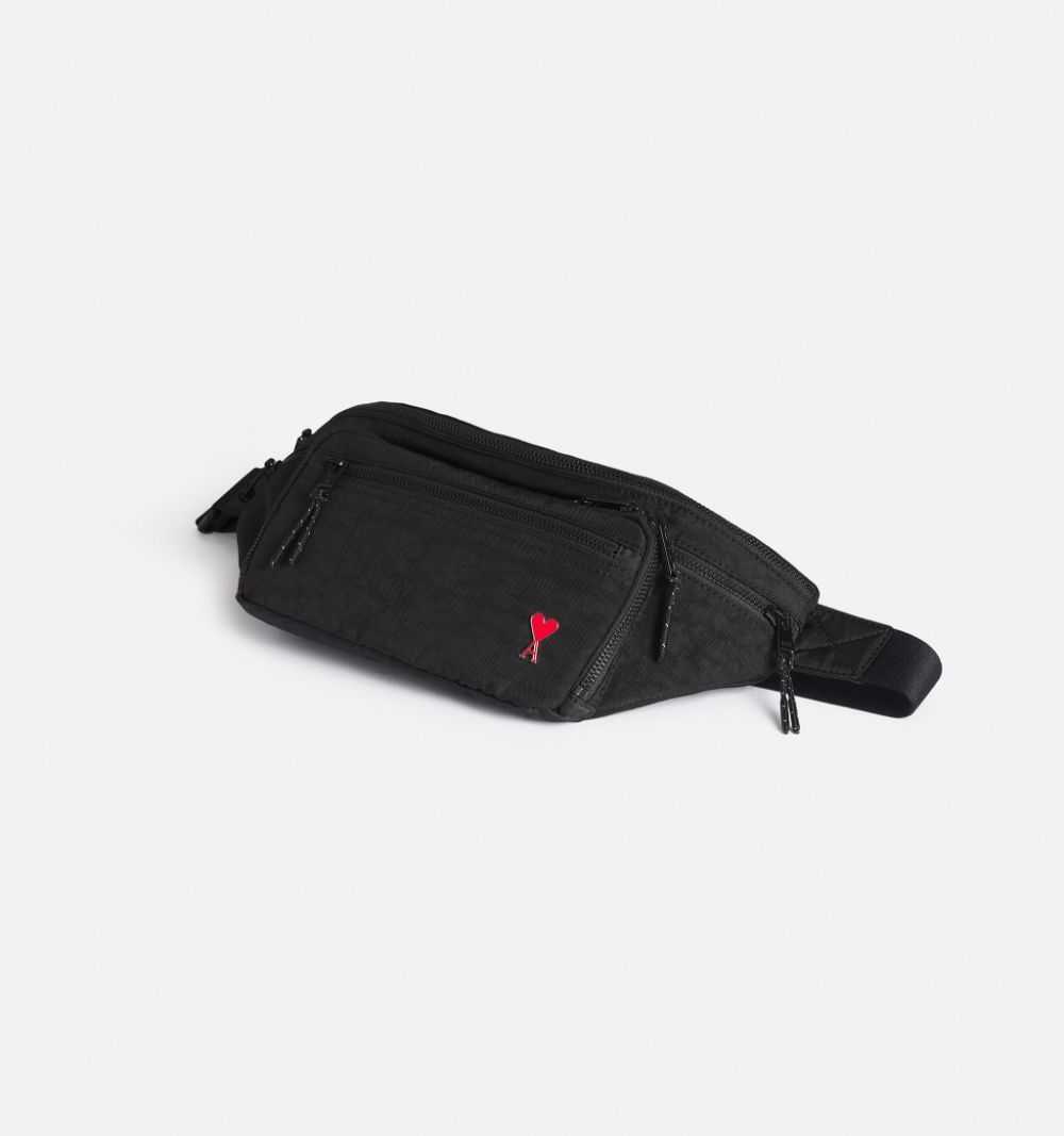 AMI PARIS メンズ ベルトバッグ ブラック ロゴ 送料関税込 (AMI PARIS ...