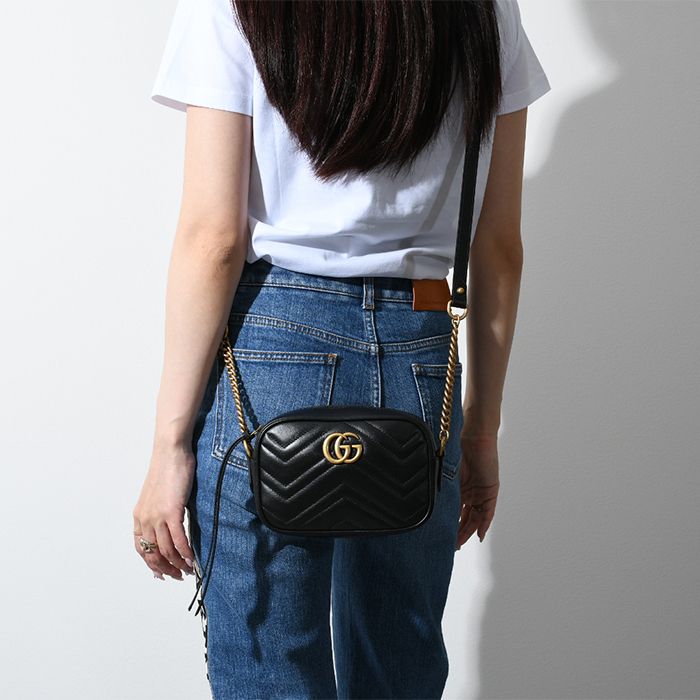 国内即発】GUCCI GGマーモント キルティングミニショルダーBAG (GUCCI ...