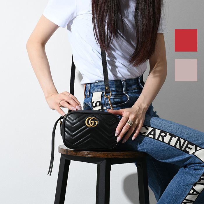 国内即発】GUCCI GGマーモント キルティングミニショルダーBAG (GUCCI ...