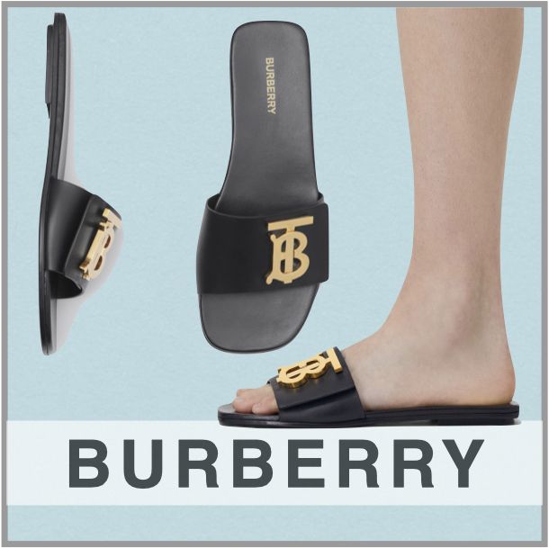 BURBERRY】 モノグラムモチーフ レザーサンダル (Burberry/サンダル BURBERRY】 モノグラムモチーフ レザーサンダル (Burberry/サンダル
