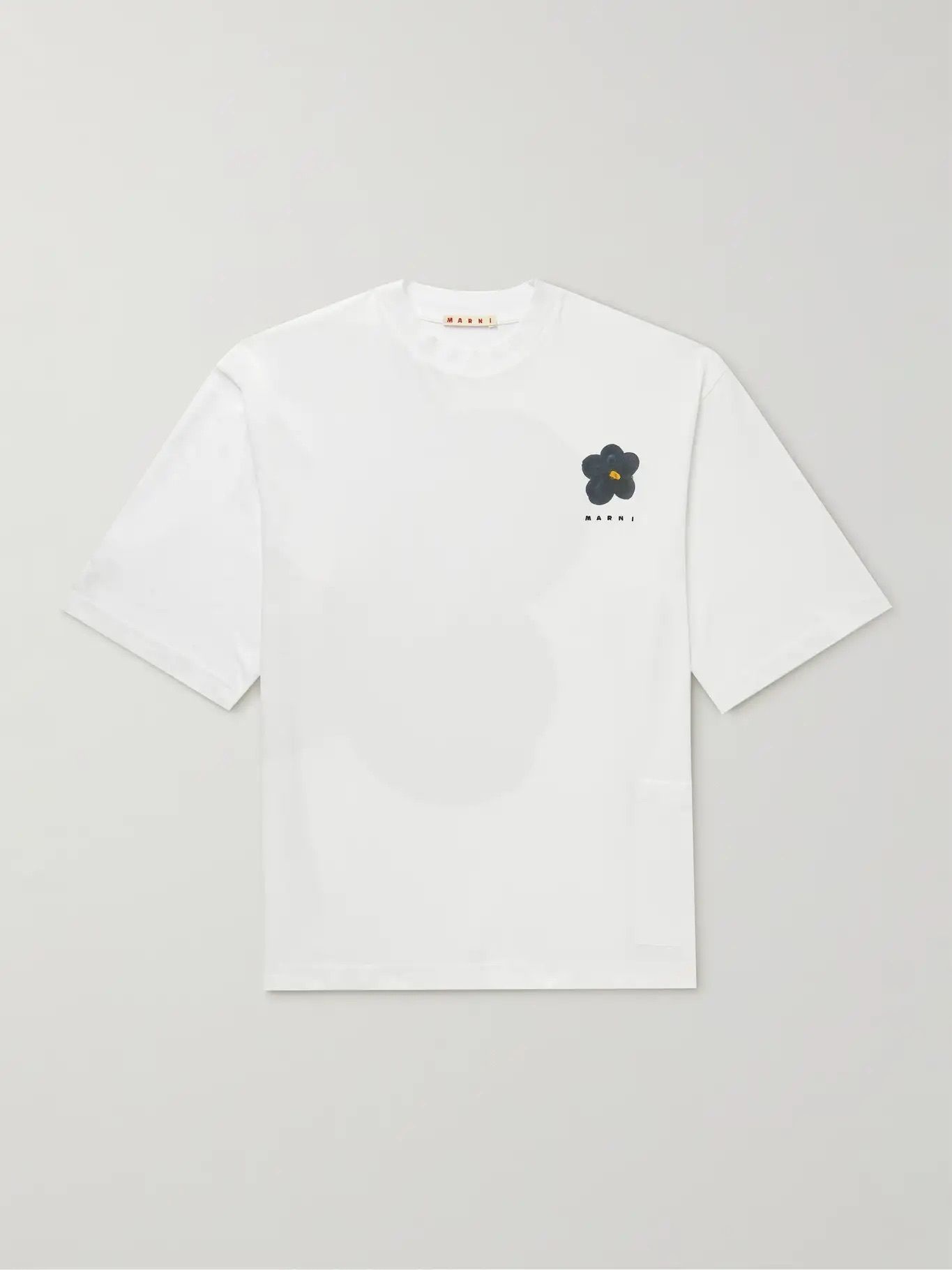 関税込】新作◇MARNI マルニ◇ロゴ 花柄 プリント Tシャツ (MARNI/T 日本価格 MARNI 花柄 デザイン tシャツ Tシャツ/カットソー(半袖/袖なし)