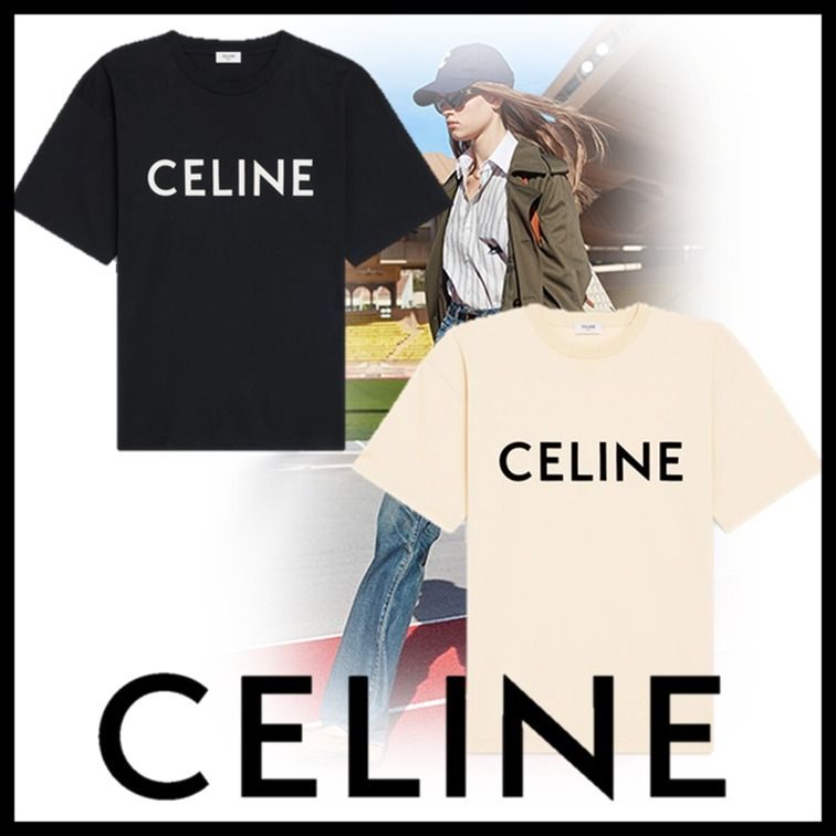 最高の品質の 大人気CELINE (セリーヌ)Tシャツ - Tシャツ/カットソー 中古通販のオフモール CELINE(セリーヌ) Tシャツ サイズ:L(身長170) 色:ブラック Tシャツ/カットソー(半袖/袖なし)