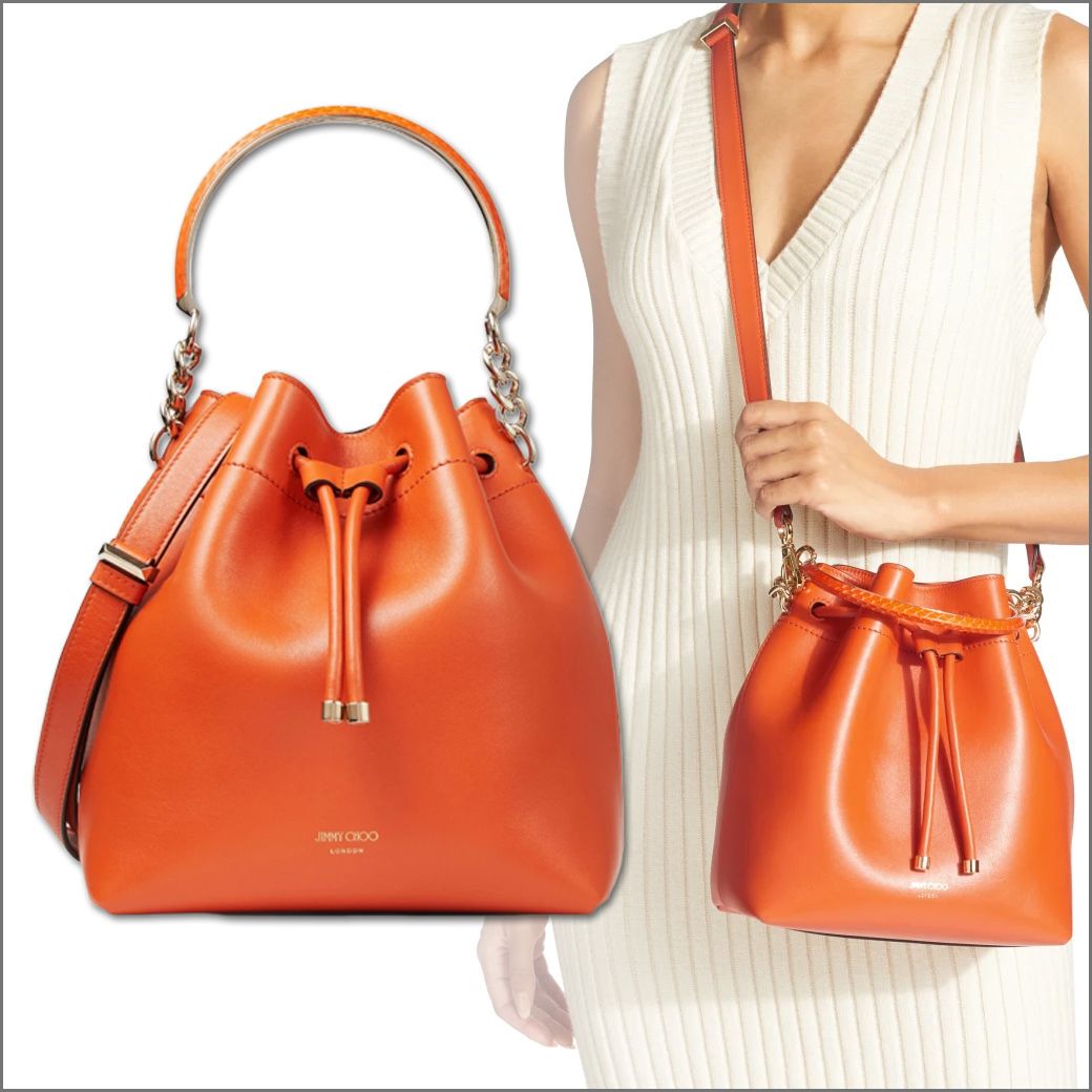 高質で安価【直営店】Jimmy Choo BON BON BUCKET バケットバッグ クリアランス本物 JIMMY バケットバッグ ショルダーバッグ CHOO ショルダーバッグ