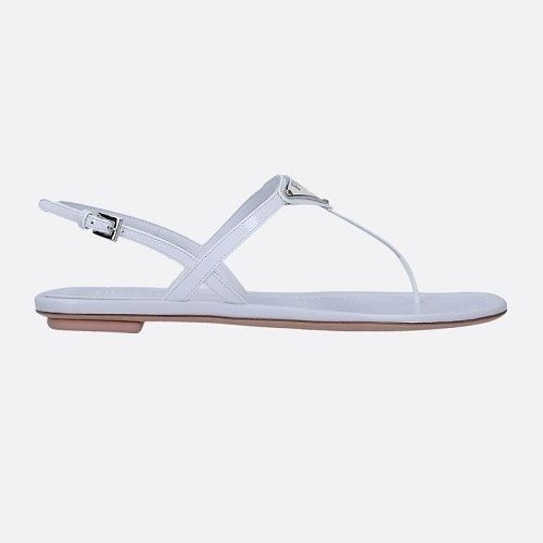 関税送料込 PRADA PATENT レザー ロゴ ストラップ サンダル (PRADA ...