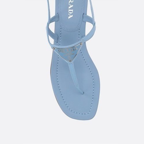 関税送料込 PRADA PATENT レザー ロゴ ストラップ サンダル (PRADA ...