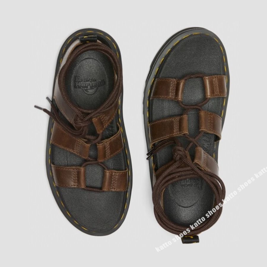 Dr Martens☆NARTILLA DARK BROWN☆レースアップ サンダル (Dr