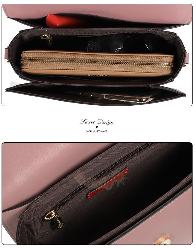 送料込☆S'AIME☆多ポケット 半月型ショルダーバッグ (S'AIME