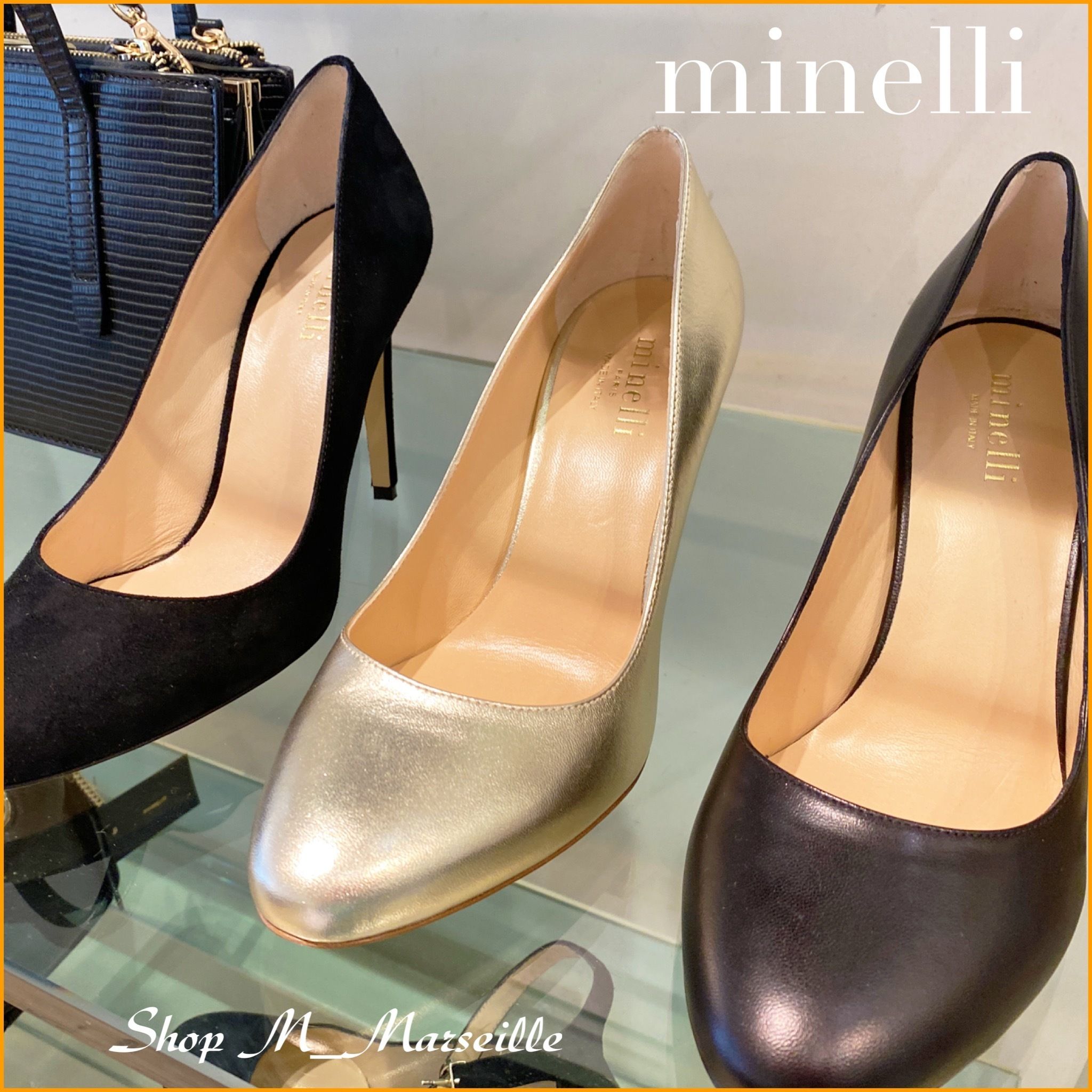 フランス発☆minelli☆美脚効果UP♪エレガント ヒール パンプス