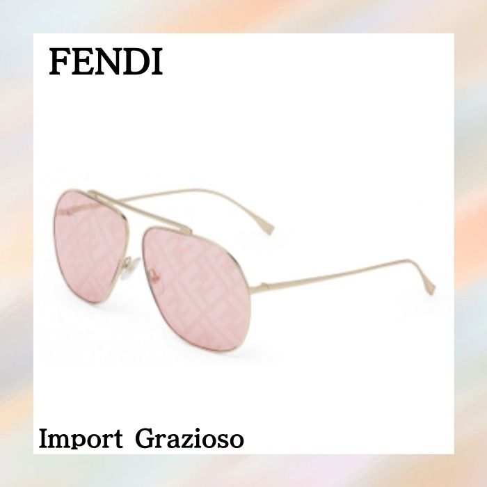 FENDI】◇FF FAMILY サングラス◇ ピンク (FENDI/サングラス セールイベント盛り沢山 FENDI サングラス ピンク サングラス/メガネ