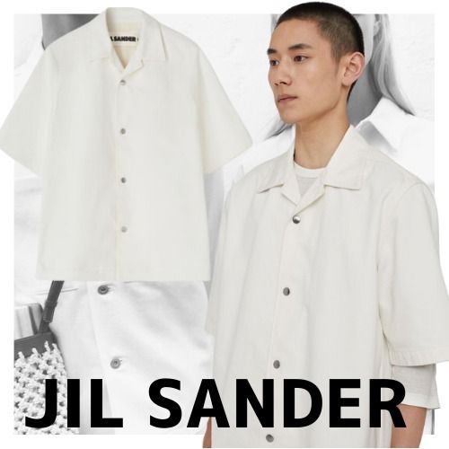 Jil Sander(ジル・サンダー)デニムシャツ 半袖 白 (Jil Sander/シャツ ネット割引品 JIL SANDER ジルサンダー シャツ シャツ