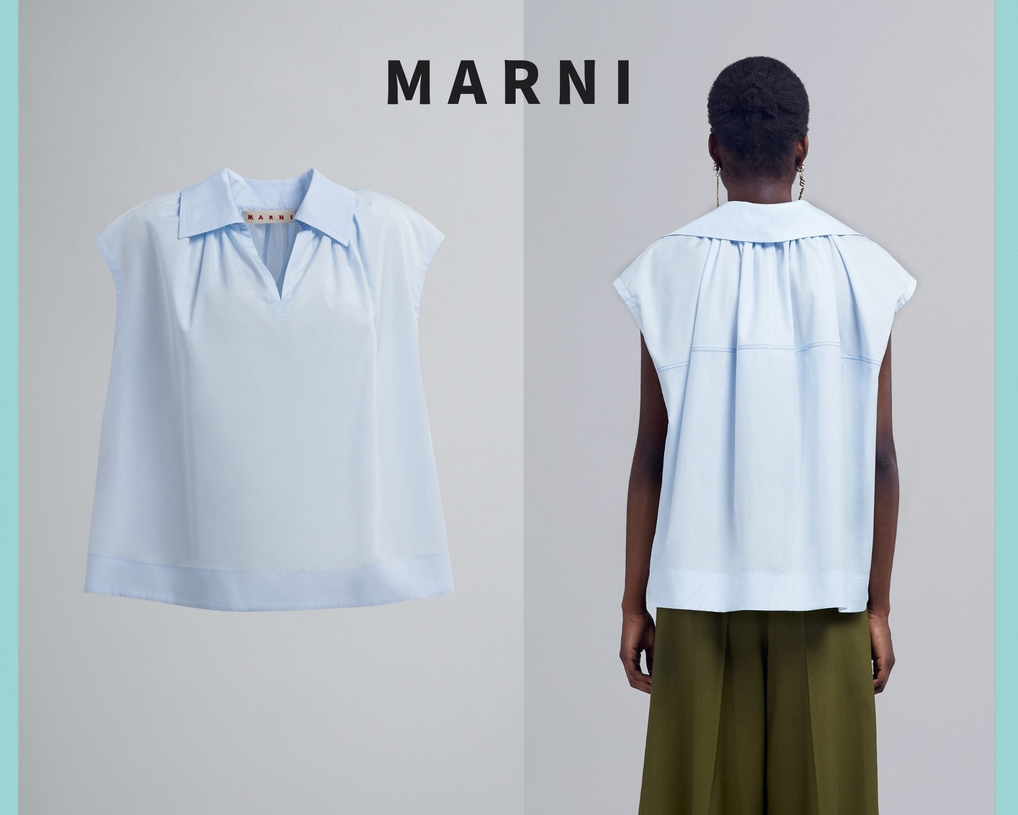 MARNI*コットンポプリン トップス (MARNI/ブラウス・シャツ MARNI*コットンポプリン トップス (MARNI/ブラウス・シャツ