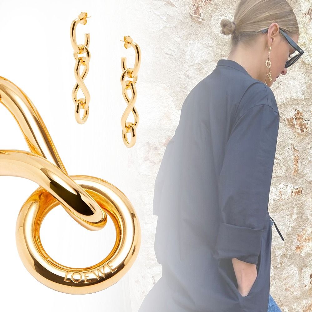 LOEWE*チェーンリンク ピアス gold スターリングシルバー (LOEWE ...