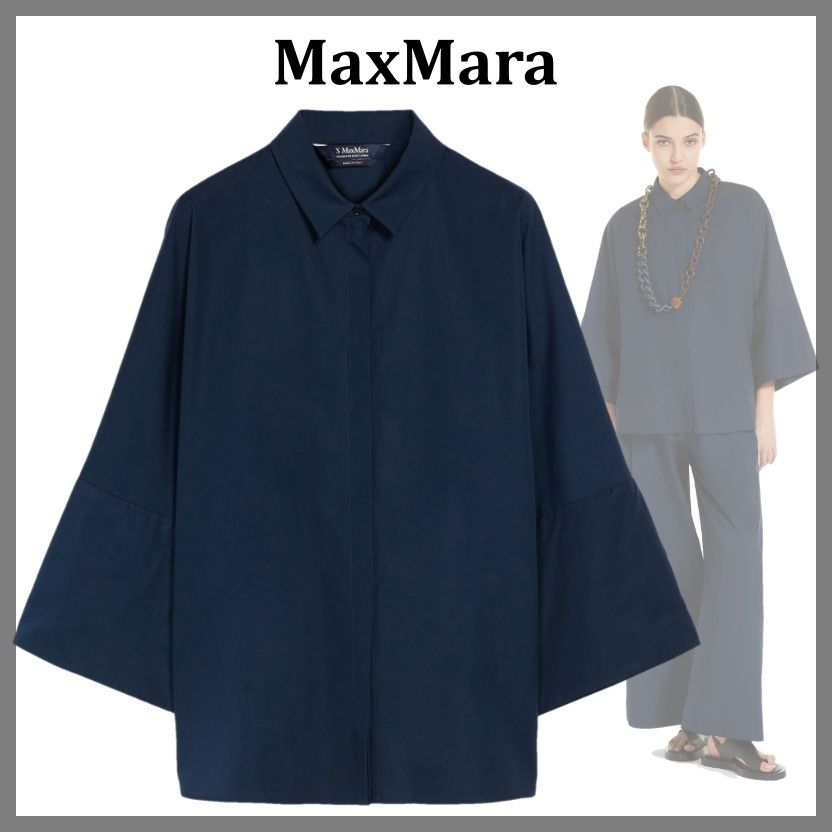 直営店買付.日本未入荷】MaxMara コットンポプリンシャツ (Max Mara 直営店買付.日本未入荷】MaxMara コットンポプリンシャツ (Max Mara