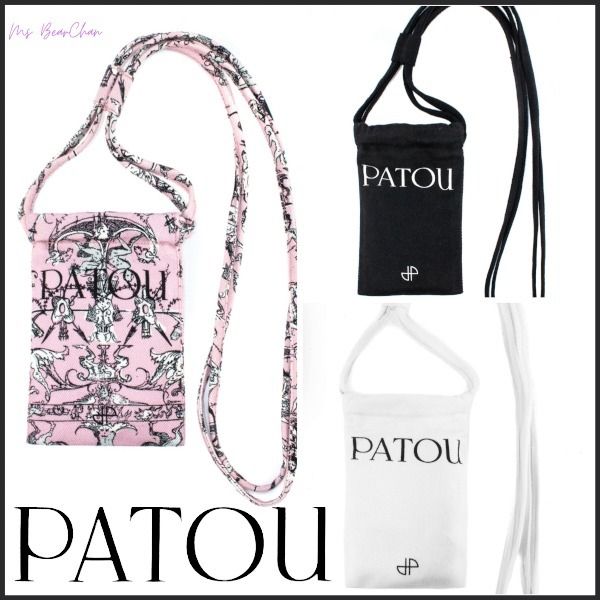 PATOU】パトゥ ロゴ入り携帯ホルダー♪関税込み♪スマホバッグ (PATOU ...