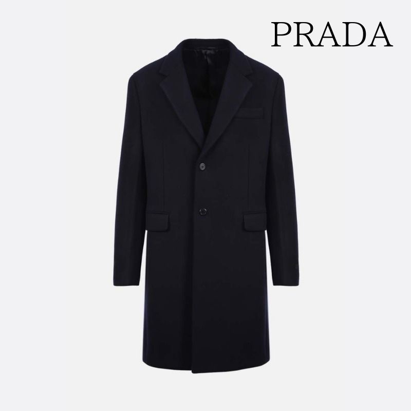 S超可爱のPRADA プラダ ウールチェスターコート チェスターコート ...