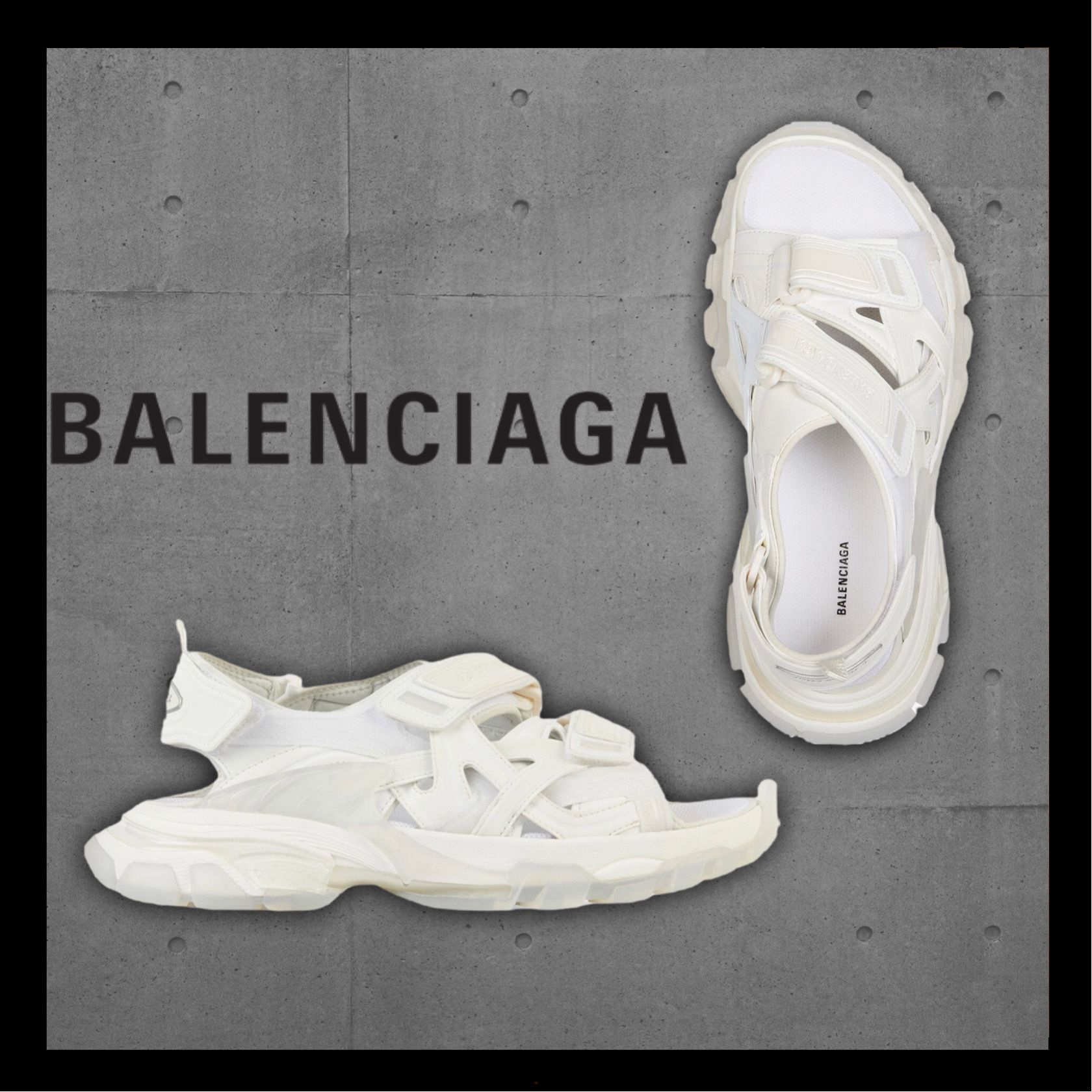 バレンシアガ◇TRACK クリアソールサンダル◇スニーカーサンダル 低価格 【BALENCIAGA】トラッククリアソール サンダル サンダル
