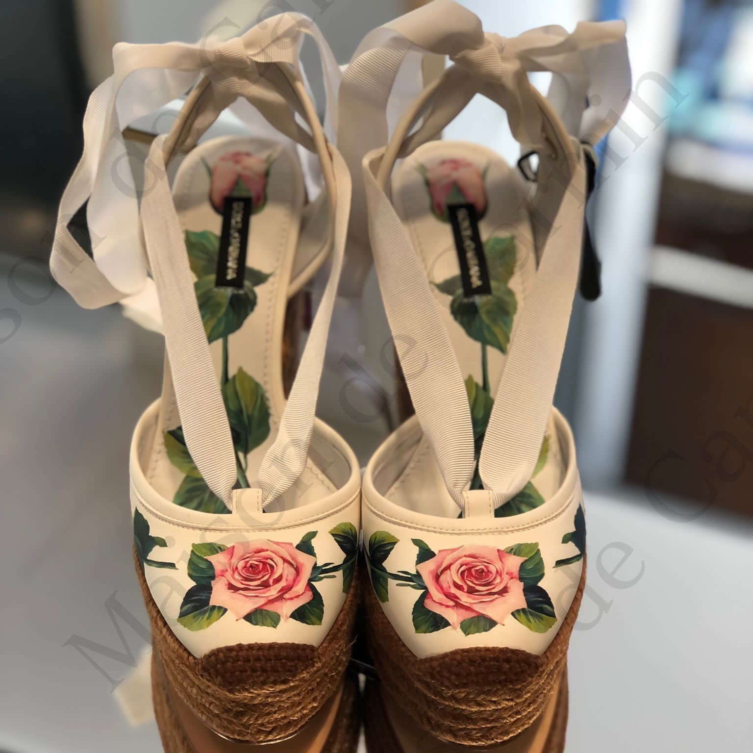 Dolce & Gabbana ローズ オープントゥ ウェッジ サンダル (Dolce ...