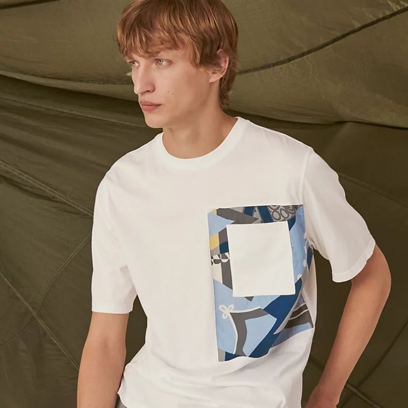 HERMES Tシャツ パッチ ズアヴとドラゴン (HERMES/Tシャツ・カットソー HERMES Tシャツ パッチ ズアヴとドラゴン (HERMES/Tシャツ・カットソー
