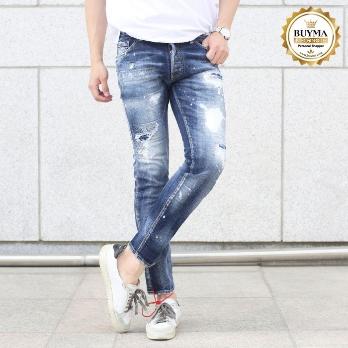 関税補償】D SQUARED2☆22SS ウォッシュ SKATER ジーンズ (D SQUARED2 【セール】 お取置きクリスティアーノ・ロナウド愛用モデル 46 デニム ディースクエアード デニム/ジーンズ