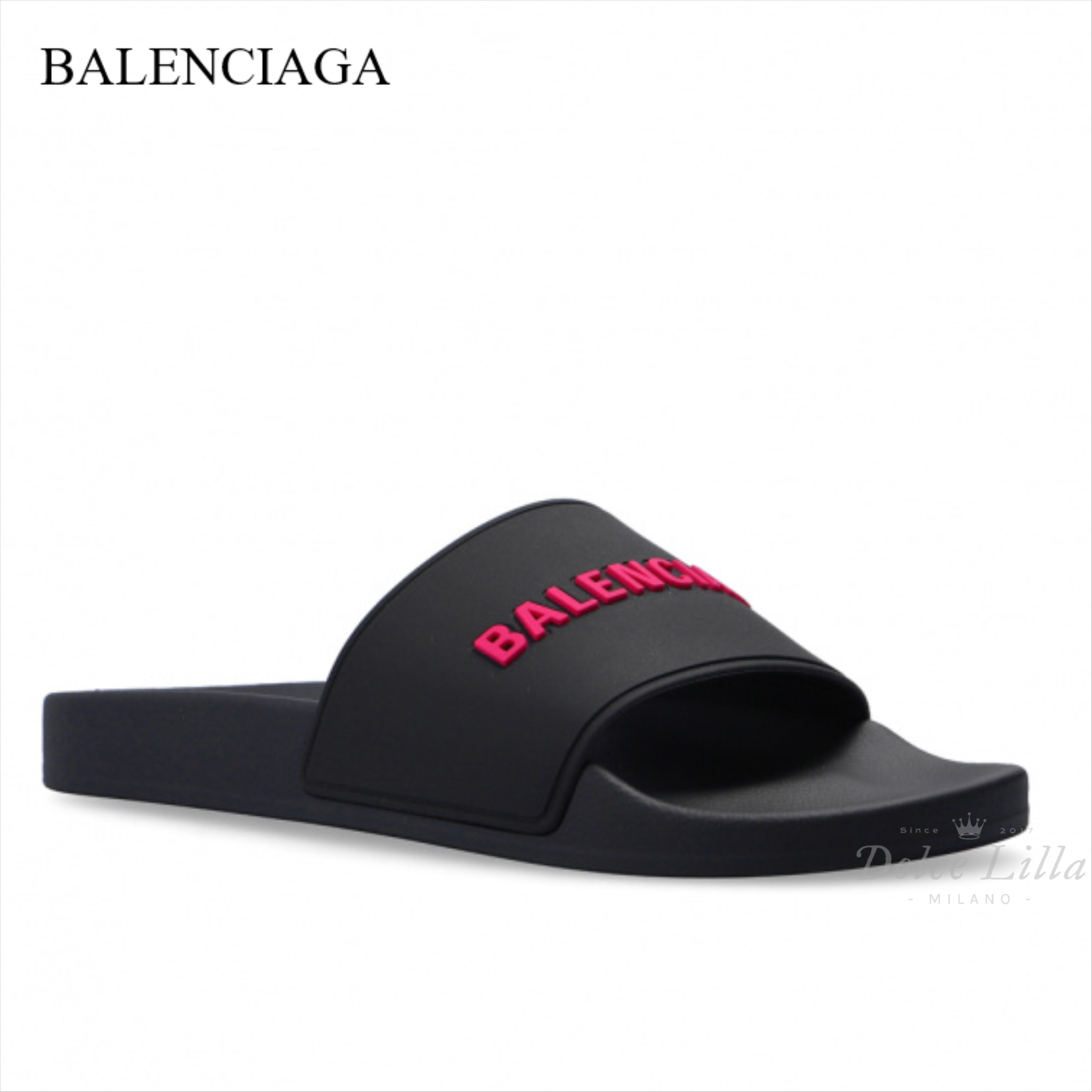 BALENCIAGA RUBBER SLIDES WITH LOGO (BALENCIAGA/サンダル・ミュール