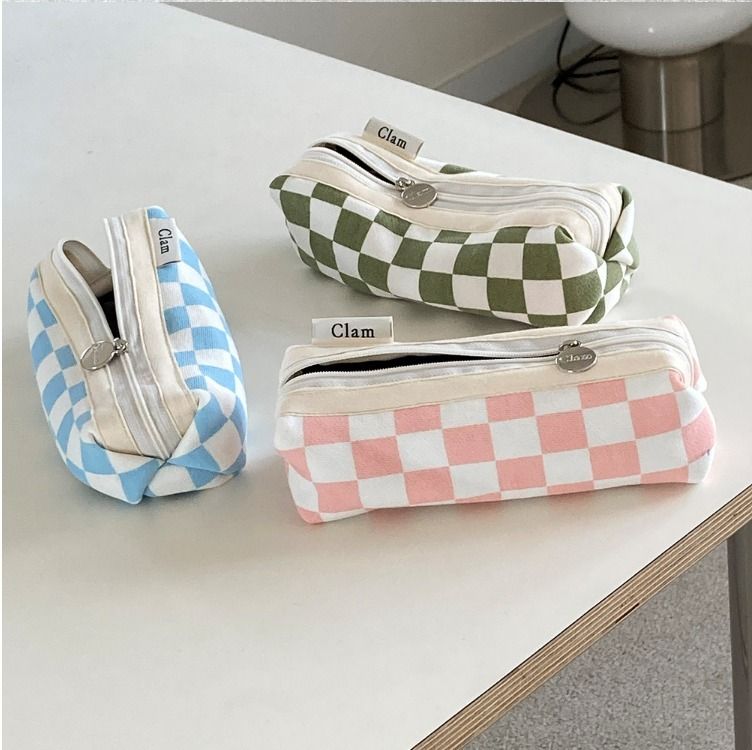 CLAM☆round pencil case Checker board (ペンケース) 82225192【BUYMA】