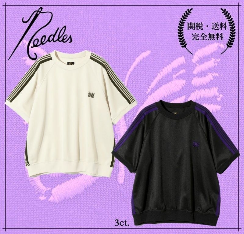 サイズ2　NEEDLES 半袖スウェット 白　トラック Tシャツ　ニードルズ