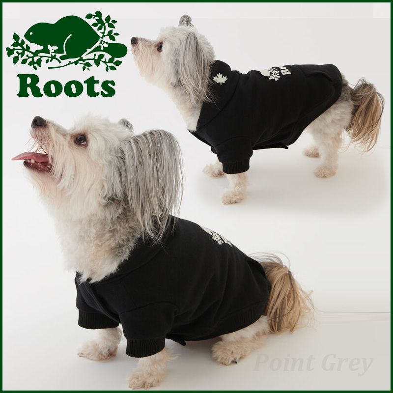Roots（カナダ）定番ビーバーロゴ・ドッグ用・スウェットフーディー