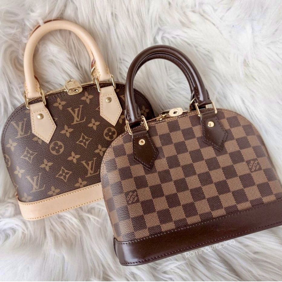 LOUIS VUITTON◇N/アルマBB ダミエ・エベヌ BRW/PVC/BRW