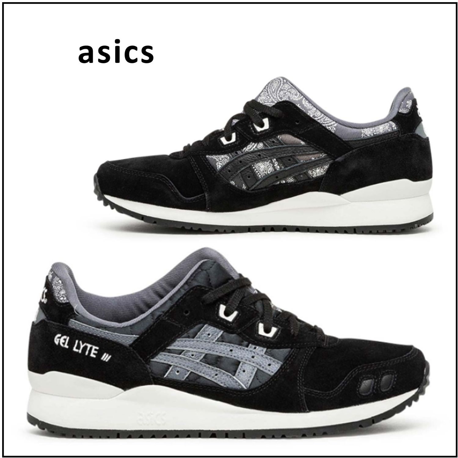 Asics アシックス スニーカー ゲルライト ペイズリー ロゴ 黒 Asics スニーカー 11a318 001 Buyma
