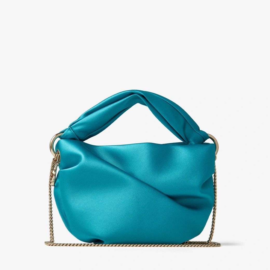 JIMMY CHOO☆BONNYツイストハンドル付き Malibu サテン・バッグ (Jimmy JIMMY CHOO☆BONNYツイストハンドル付き Malibu サテン・バッグ (Jimmy
