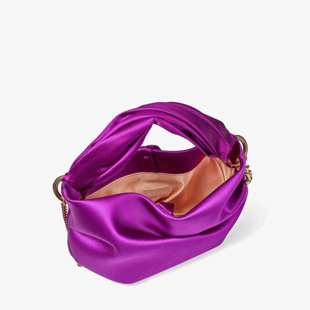 JIMMY CHOO☆BONNYツイストハンドル付き Malibu サテン・バッグ (Jimmy JIMMY CHOO☆BONNYツイストハンドル付き Malibu サテン・バッグ (Jimmy