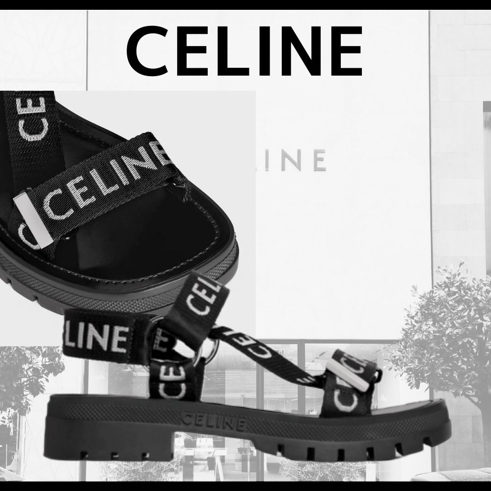 22SS セリーヌ LEO ナイロン ロゴ ストラップ サンダル (CELINE ...