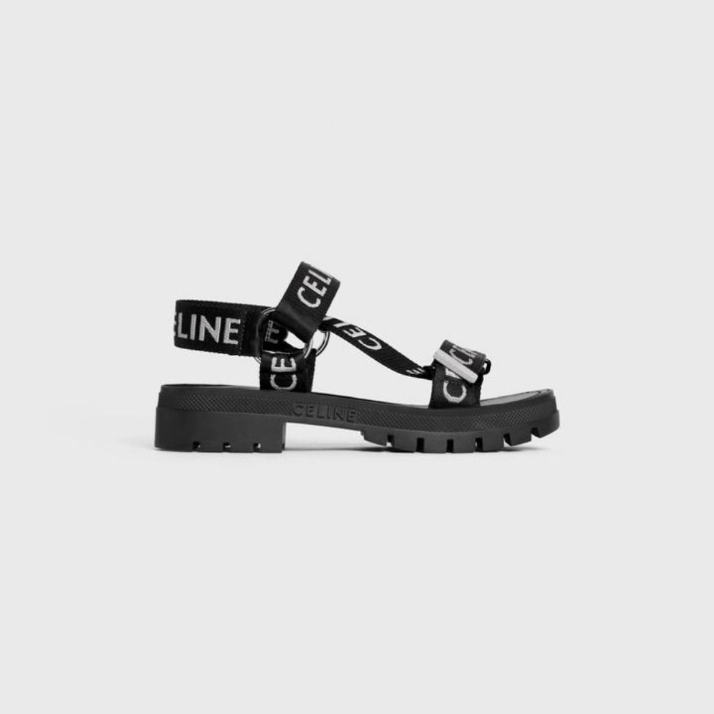 22SS セリーヌ LEO ナイロン ロゴ ストラップ サンダル (CELINE ...