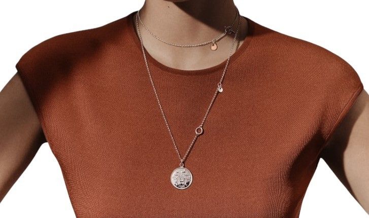 【3wayで楽しめる★】HERMES Ex-Libris ロングネックレス 3WAYで使える♪】エルメス☆Ex-Libris ロングネックレス