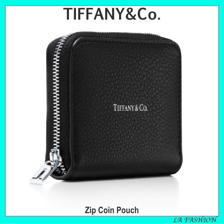 すぐお届け ティファニー ジップ コイン ポーチ ミニ財布 黒 (Tiffany ...